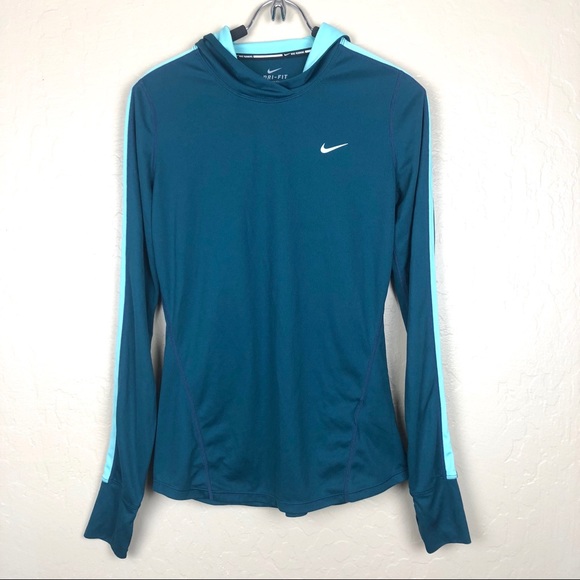 Nike Tops - Price ✂️!  Nike DriFit teal hoodie